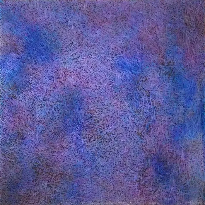             The work with acrylic resin surface 2015.03.20, 2015, 91x91x4cm, acrylic resin,
acrylic paint, alkyd paint          