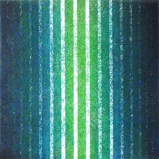             The work with acrylic resin surface 2015.04.30, 2015, 91x91x4cm, acrylic resin,
acrylic paint, alkyd paint          