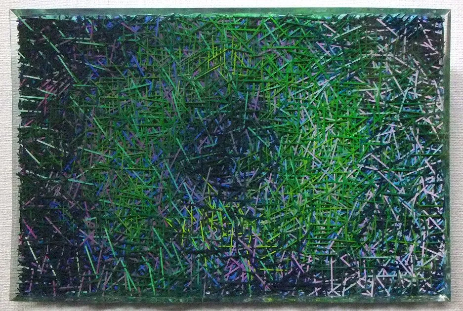             The work with acrylic resin surface 2015.05.22, 2015, 43x30x3cm, acrylic resin,
acrylic paint, alkyd paint          