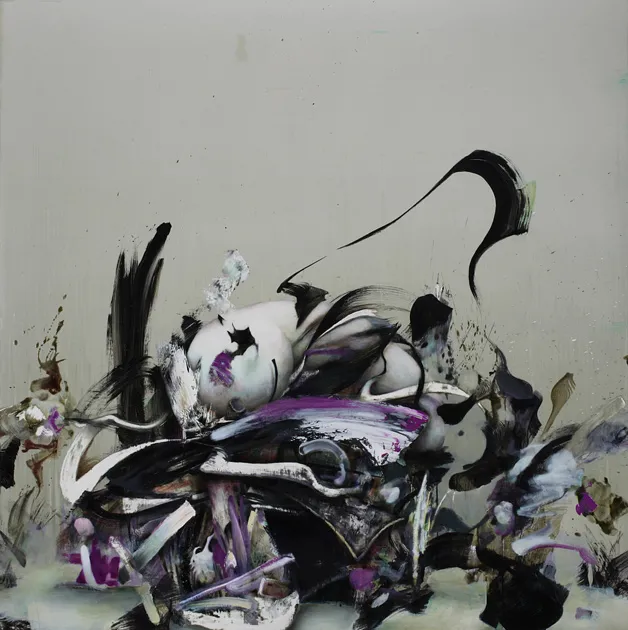             Untitled, 2010, H162xW162cm, alkyd/oil on canvas          