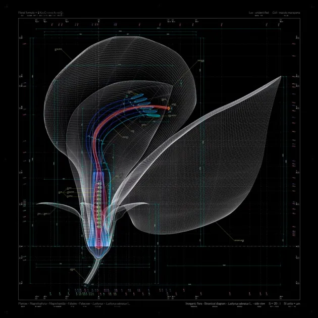             Lathyrus odoratus L - side view - b, 2012, 100x100cm, digital c-print / diasec
framing          