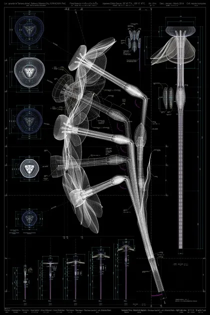             Narcissus tazetta L. var. chinensis M.Roem - right side view – b, 2013,
150x100cm, digital c-print / diasec framing          