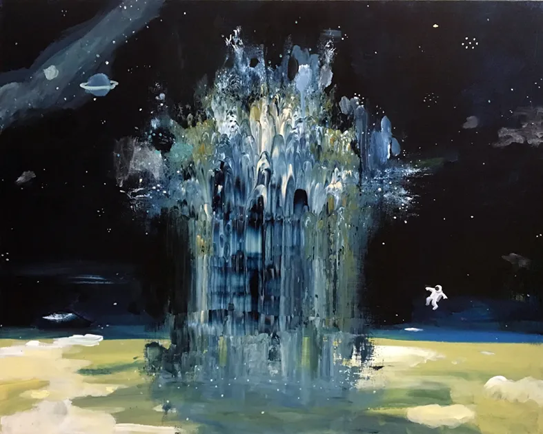             Gravity, 2016, 72.7x91x2.5cm, acrylic on canvas          