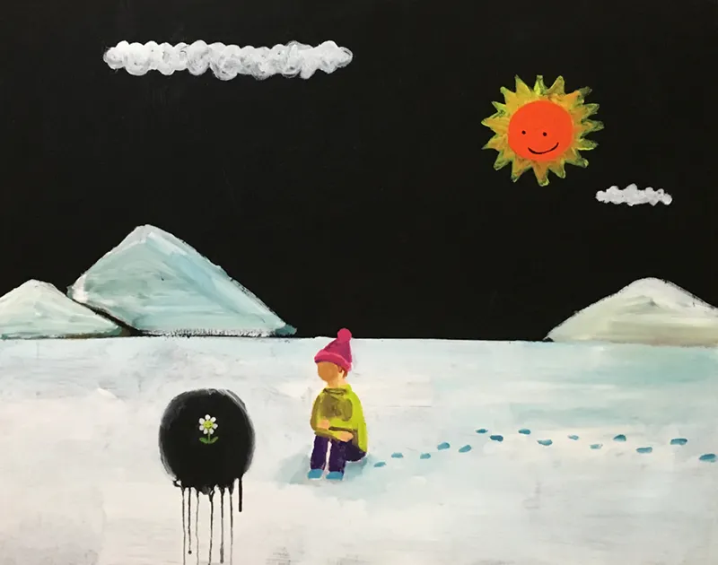             Melted Snow, 2016, 72.7x91cm, acrylic on canvas          