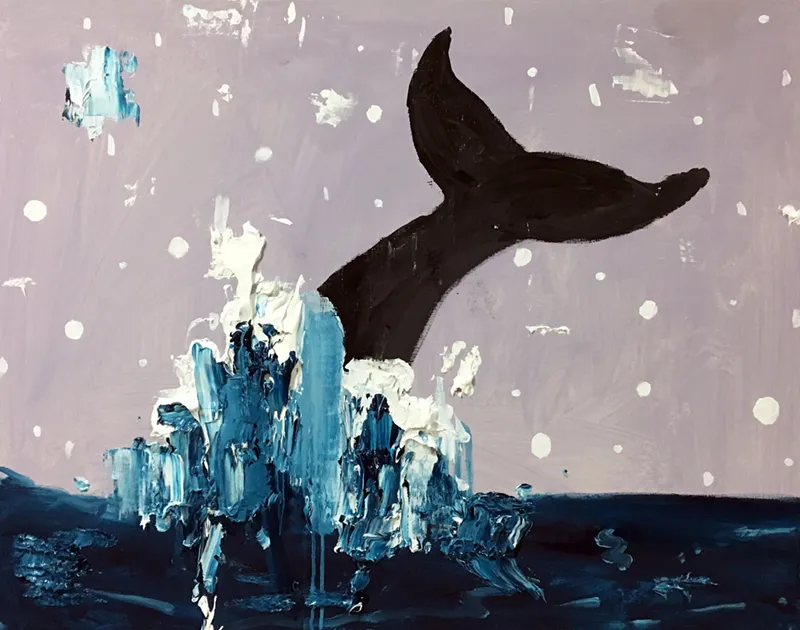             Whale, 2016, 72.7x91cm, acrylic on canvas          